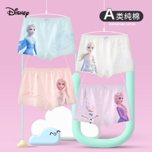 Disney Girls Cotton Underwear Cartoon Style Pure Cotton Four Corner Briefs Summer Shorts for Little Girls Baby Girls Innerwear