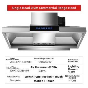MAIDACHU | Low Level Direct Exhaust Internal Circulation Commercial Range Hood