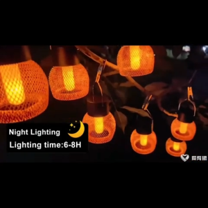 NEW🔥โคมไฟห้อยระย้า ไฟLED โซล่าเซลล์ โคมไฟตกแต่งแบบแขวน ไฟห้อยระย้าโซล่าเซลล์ มีตะขอเกี่ยวในตัว ไฟพลังงานแสงอาทิตย์ กันน้ำ ชาร์จเองอัตโนมัติ ใช้แต่งสวนลานกลางแจ้ง ไฟแต่งสวนโซล่า ไฟแต่งสวน solar คริสต์มาส ปาร์ตี้ ตกแต่งฮาโลวีน