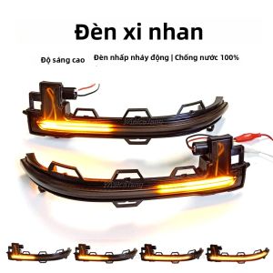 Malcayang | 2 Đèn Xi Nhan Gương Chiếu Hậu LED Khói Mờ Cho BMW X3 F25 X4 F26 X5 F15 X6 F16 Đèn Xi Nhan Động Màu Hổ Phách 12V Nháy Tuần Tự