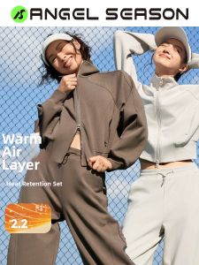angelseason | Womens Tennis Jacket Long Sleeve Leisure Collar