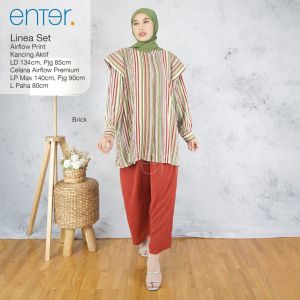 SETELAN CELANA JUMBO LINEA SET LD 134 3XL XXXL  BAHAN CRINCLE By ENTER SET JUMBO TERBARU SETELAN PAKAIN JUMBO BUSANA MUSLIM JUMBO PAKAIAN JUMBO