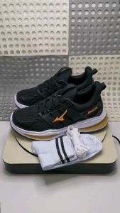 MIZUNO Sneakers Pria Kulit Asli Hitam Gaya Korea dengan Kaos Gratis - COD Tersedia