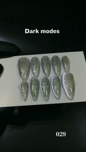 bling glitter sparkling cateye color almond shape artificial fake press on nail