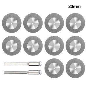 12Pcs 20/22/30/40/50mm Diamond Cutting Disc Cut Off Rotary Tool Disk Mini Circular Saw Blade for Dremel Accessories Wood Sharp