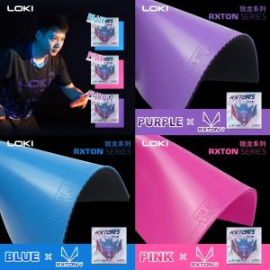 LOKI Raytheon 5 Color Table Tennis Racket Rubber Dazzling Blue Purple Pink Adhesive Set Glue Reverse Glue