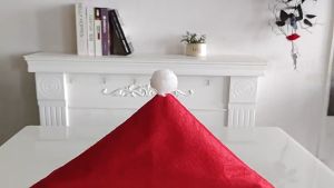 Santa Hat Non-woven Christmas Chair Cover Table Decoration Red Santa Hat Chair Decoration