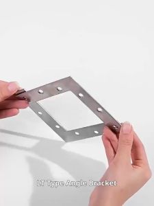 L T Shape Stainless Steel Angle Bracket Furniture Connector Corner Brace Wood Board Joint Fixing Plate Repair Support 10/20 Pcs
