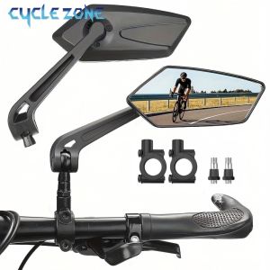 Universal Bike Handlebar Mirrors Wide Angle 360 Rotating Bicycle Rear View Mirror MTB E-Bike Electric Scooter HD Rearview Mirror