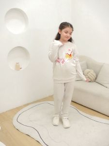 Bộ dài tay thu đông cho bé gái BIGFOX MISS MEOW quần áo trẻ em size đại vải nỉ cá ấm áp dáng Hàn cỡ 3-11 tuổi 40kg 1984