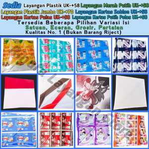 (Isi 50 PCS) Layangan Plastik UK-+58 Untuk Dijual Kembali