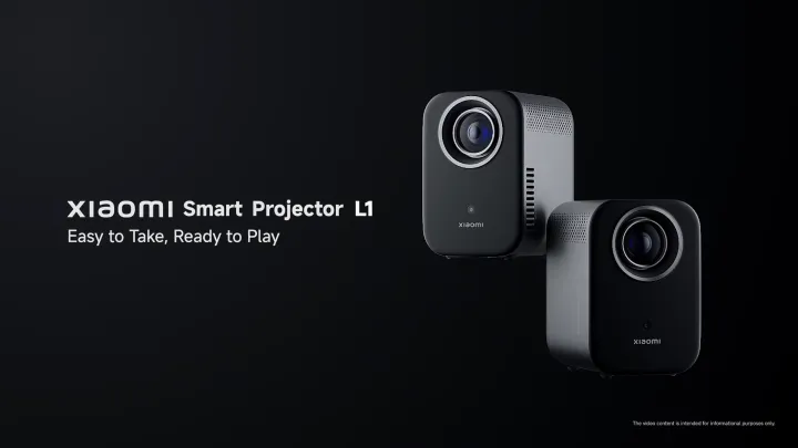 Xiaomi Smart Projector L1 | 1080P physical resolution, 120-inch ultra-wide screen, Auto-focusing, Automatic obstacle avoidance