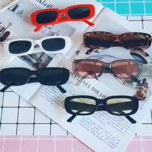 Kacamata Hitam Wanita 1114 Kaca Mata Fashion Retro Vintage Sunglasses Pantai Korean Impor Murah