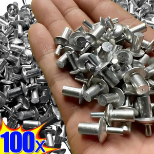 Hot🔥[Lower Price]10/50/100Pcs Aluminum Alloy Drive Rivets Hammer Drive Expansion Aluminum Nail Head Piercing Rivet Gypsum Board Accessories