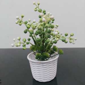 Bunga Plastik Hias Pajangan pot Tanaman Dekorasi pohon Bonsai Berry