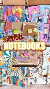 FCI Spiral Notebook – 80 Leaves | Assorted Designs | 8 PCS / 10 PCS Per Ream | Spiral Bound Writing Notebook for School & Office