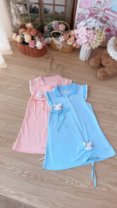 PRINCESS KESLI 2-9 Years Kids Girl Dress Baby Girl Sleeveless Summer Dress Comel Gaun Budak Perempuan Kanak-Kanak