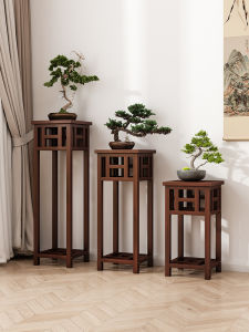 Indoor Living Room Floor Standing Flower Stand Real Wood Plant Pots Display Rack New Chinese Style Balcony Green Ivy Flower Table Succulent Rack