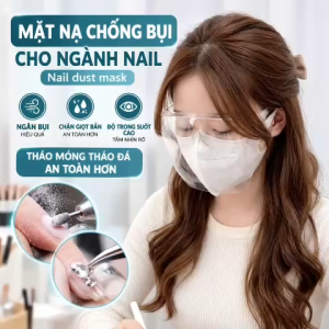 Mặt Nạ Chắn Bụi Làm Nail Acrylic Trong Suốt Chống Bắn Tóe Đa Năng Tiên Sử Dụng