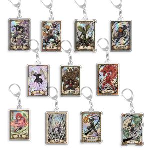 Bandai | For Naruto Orochimaru Kakuzu Zetsu Uchiha Obito Konan Might Guy Acrylic Selfmade Cartoon Anime Keychain Pendant Toy Gift 5cm