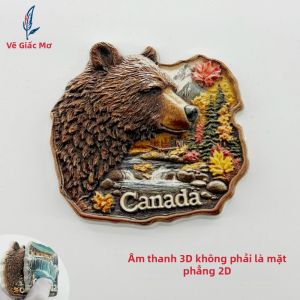 1Pc 3D Canada Sáng Tạo Nam Châm Tủ Lạnh Du Lịch Thế Giới Bộ Sưu Tập Quà Lưu Niệm Nhãn Dán Trang Trí Cho Trang Trí Nhà Cửa & Văn Phòng