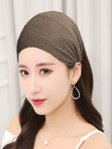 Khăn Quàng Đầu Thể Thao Viền Rộng Phong Cách Hàn Quốc Che Tóc Trắng Phụ Kiện Tóc Lưới Buộc Tóc Cho Phụ Nữ