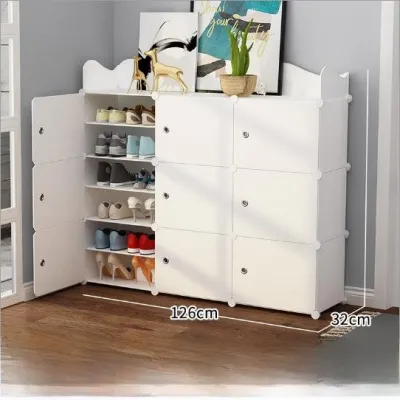 Modern Minimalist Plastic Shoe Cabinet Indoor Outdoor Doorstep Weatherproof Dustproof Multi-layer Waterproof Shoe Rack