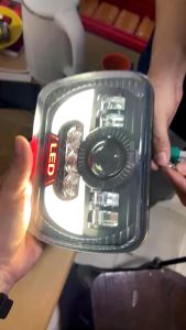 7 Inch Lampu Daymaker Lampu Depan LED Persegi Kotak 90W Jeep Katana Feroza Taft L300 Ori Import Dus Hitam Polos