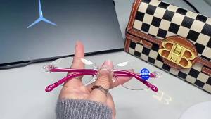 4 Pcs New Classic Frameless Reading Glasses Frameless Fashion Reading Glasses Anti-Blu-ray Reading Glasses HD