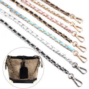 PU Leather Metal Chain Accessories Crossbody Shoulder Portable Wrist Bag Chain Strap Replacement Luggage Accessories Versatile