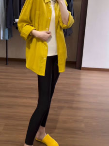 YUFUQING | Korean Style Long Sleeve Polo Collar Cotton Linen Loose Womens Casual Shirt Slimming Versatile Small Size White Cotton Top