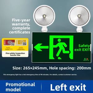 MONLEYTA | Firefighting Emergency Lamp Safety Exit Indicator Light Multi-Function Two-In-One Super Bright Illumination Sign Manleyta