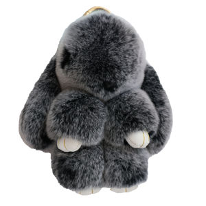 Large Medium Size Real Rabbit Fur Keychain Backpack Hanging Ornament Dead Rabbit Toy Doll Plush Gift Small Rabbit Pendant