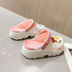 DMshoes รองเท้าแฟชั่นผู้หญิง รองเท้าแตะน่ารัก มาพร้อม 30+ ชุดเครื่องสำหรับผู้หญิง สีพาสเทล มินิเตอร์สีพาสเทล สีขาว,ถมิน รองเท้าสูง คือมันเริ่ดนะแก่ DMshoes