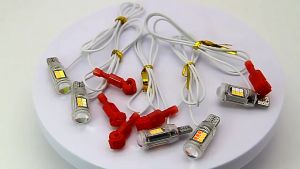 【Delivery 24 hours】 Universal T15 dual contact professional parking light signal light LED dual color 2PC
