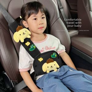 Soft Adjustable Child Car Seat Belt Fixator Cute Cartoon Baby Shoulder Protector Cover Automobile Safety Belt Accessories