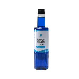 Blue Orange Juice Flavor Concentrated Syrup for Bubble Water Beverage Ideal for Tea Shops Bars Commercial Use 1kg Bottle