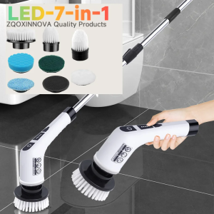 ANENG | Electric Cleaning Brush Electric Spin Scrubber 7 in 1 Cleaning Tool For Kitchen/Bathroom/Living Room Household Hair Brushes