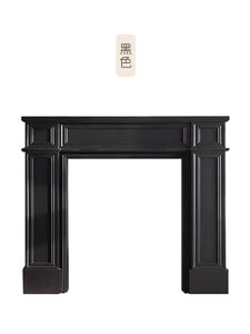 French Vintage Black Solid Wood Mantelpiece Wedding Decoration Rack Cottage Style Small Wall Fireplace Shelf Artistic Design