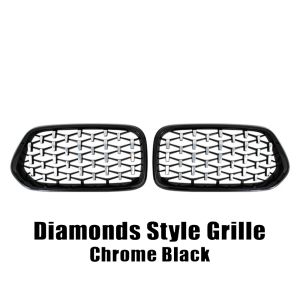 XVIP | XVIP Diamond Style Front Kidney Racing Grilles For BMW X2 F39 2018-2021 Carbon Fiber Look Double Line Style Dual Slats Grills