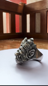 Pewterland Ringskull Hanoman Cincin Tengkorak 3D Bahan Logam Timah Pria dan Wanita