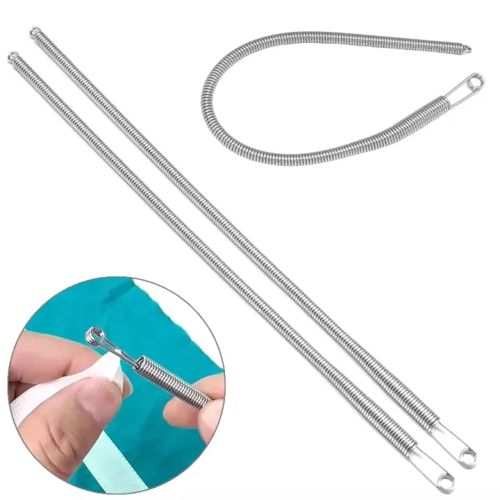 Bendable Spring Rope Threading Tool 5PCS Bendable Spring Drawstring Threader Clip Pants Hoodies Elastic ...