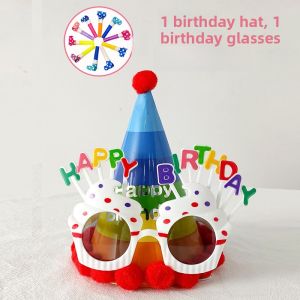 Creative Birthday Party Props Handheld Sign Board Children Baby One Year Old Celebration Table Decoration Festive Atmosphere