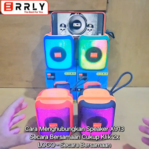 Speaker Bluetooth Speaker Wireless Speaker Portable Wireless LED Disco X913 Power Bass + Stand Hp