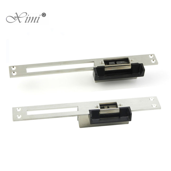 Long Plate European Narrow-Type Door Lock Electric Strike NO NC Style ...