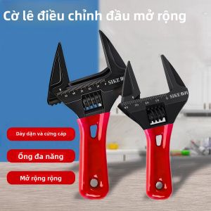 Cờ Lê Có Thể Điều Chỉnh Trọng Lượng Nhẹ 5/6/8 Inch Với Lỗ Mở Lớn Tay Cầm Ngắn Cờ Lê Mini Đa Chức Năng Cho Ống Nước Dụng Cụ Phòng Tắm