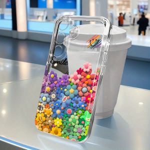 Cute Flowers Clear Case For Samsung A56 5G A 56 A55 A54 A53 A36 A26 A16 A15 A52 A52S A51 A35 A34 A33 A25 A24 A23  A14 Case Cover