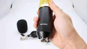 NEW COD TaffSTUDIO BM-800 Mic Mikrofon Kondenser Untuk Vocal Karaoke Soundcard Kabel XLR With Holder