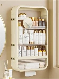 Wall Skincare Storage Bathroom Comestic Cabinet Versatile Organizer Space Saving With Stickers