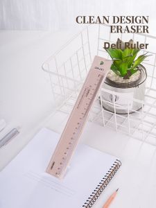 deli | Deli Student Ruler Set Geometry Drawing Transparent Plastic Exam Ruler Grade One Line Drawing Stationery Kit Prevent Long Ruler